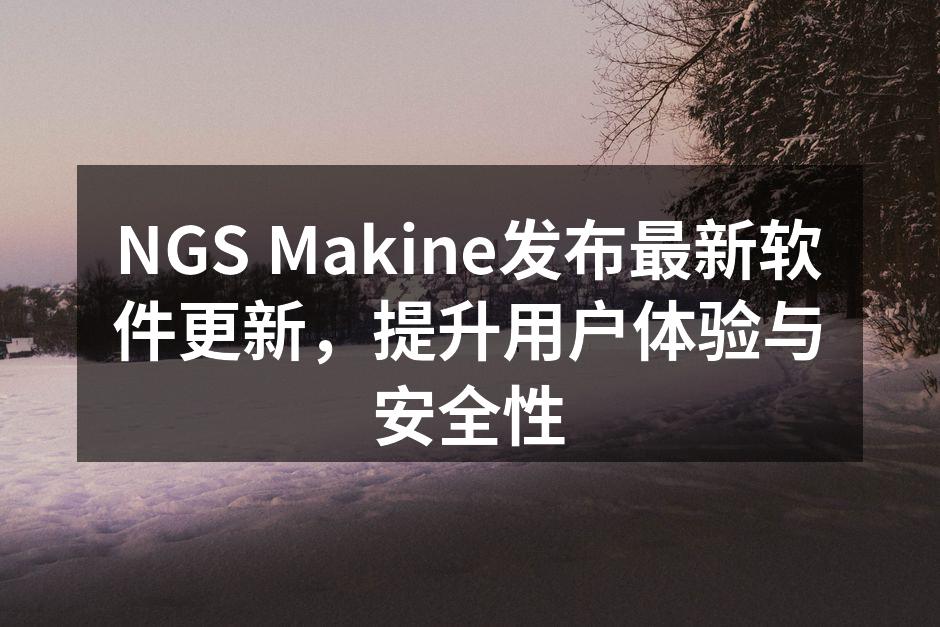 NGS Makine发布最新软件更新，提